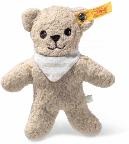 Steiff pluche GOTS Noah Teddy bear with rustling foil and rattle, beige - 12 cm