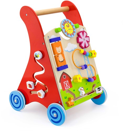 Viga Toys Activiteiten duw- loopwagen