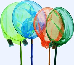 Planet Happy vlindernet bamboe 120 cm schepnet - 1 stuk - willekeurig geleverd