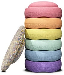 Stapelstein | RAINBOW | Pastel | Bundle 6+1 | 6 + BOARD CONFETTI PASTEL
