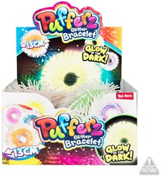 Pufferarmband Glow in the dark 12cm speelgoed armband lichtgevend