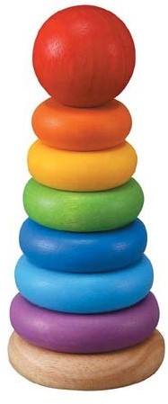 Plan Toys stapelfiguur gekleurde ringen