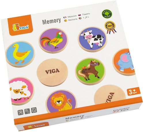 Viga Toys Memory spel - dieren