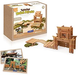 Guidecraft bouwblokken speelgoed - Tabletop Notch Blocks Eastern set 87-delig