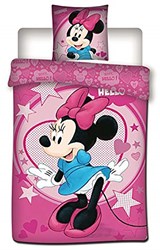 Disney dekbedovertrek Minnie Mouse - eenpersoons roze 140x200cm polyester