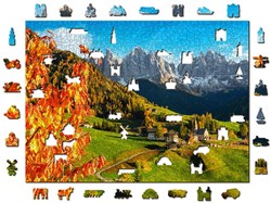 HOUTEN STAD Puzzel - Sankt Magdalena Dolomieten Italië