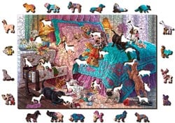 HOUTEN STAD Puzzel - Ondeugende Puppies