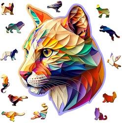 HOUTEN STAD Puzzel - Gaudy Cougar