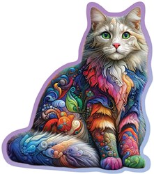 Wooden.City houten puzzel - Soft Cat dierenpuzzel 150 stukjes