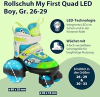 Hudora rolschaatsen LED verstelbaar maat 26-29 voor kinderen-2