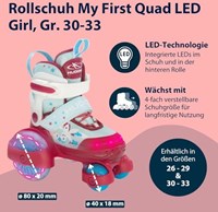 Hudora rolschaatsen LED eenhoorn verstelbaar maat 30-33 kinderen-3