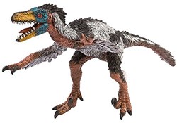 Bullyland dinosaurus figuur Velociraptor museum lijn grijs 22 cm