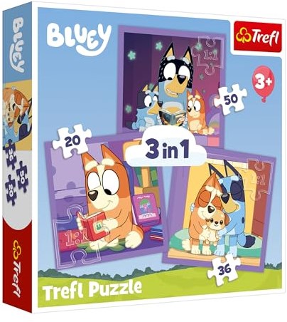 Trefl Bluey 3-in-1 puzzel educatief karton FSC Mix 70% speelgoed