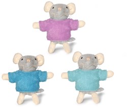 Het Muizenhuis knuffel muisjes drieling - zachte speelgoed poppen