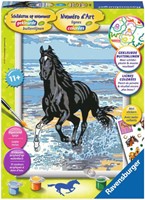 Ravensburger Schilderen op nummer Paard in de branding