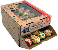 Svoora houten tol speelgoed Indie 3 designs FSC 6+ 80 stuks