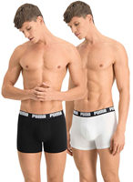 Puma Basic boxershort heren ondergoed zwart/wit - 2-pack - maat S
