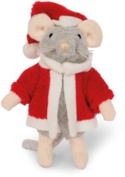 Het Muizenhuis knuffel Kerstman - pluche pop 12 cm - kerstcadeau