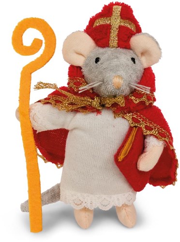 Het Muizenhuis knuffel Sinterklaas - pluche muis pop Sam en Julia