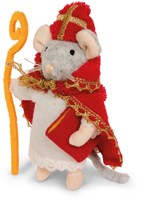 Het Muizenhuis knuffel Sinterklaas - pluche muis pop Sam en Julia-2