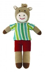 Global Affairs knuffel gebreid paard Harry 36 cm speelgoed