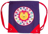 Global Affairs gymtas wilde dieren met voering 33x35 cm kleurrijk-2
