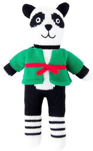 Global Affairs knuffel panda gebreid Fu 36 cm speelgoed