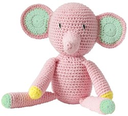 Global Affairs knuffel olifant roze - gehaakt speelgoed - Fair Trade