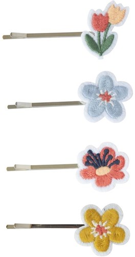 Global Affairs haarspeld bloemen - kleurrijke haaraccessoires set 20 stuks