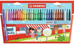 STABILO Power viltstiften - 30 kleuren set voor kinderen en volwassenen