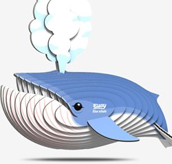 Eugy 3D puzzel - Blauwe Vinvis kartonnen bouwpakket speelgoed