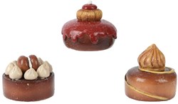 Beeld Taart polyresin dia6cm