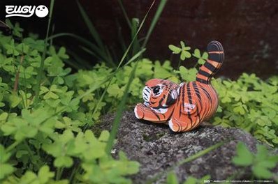 Eugy 3D bouwpakket tijger - creatief speelgoed knutselen-3