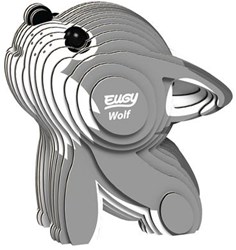 Eugy 3D model wolf karton bouwpakket wild dier 6+