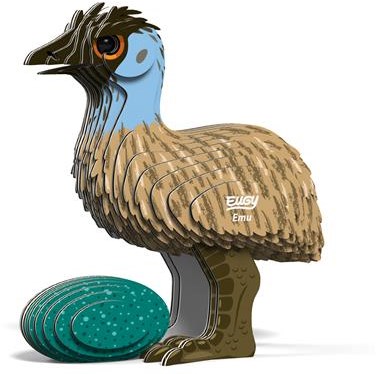 Eugy 3D puzzel - Emoe - Dieren knutselpakket karton bruin-3