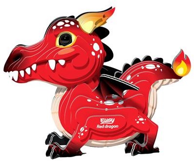 Eugy 3D puzzel - Draak milieuvriendelijk knutselpakket