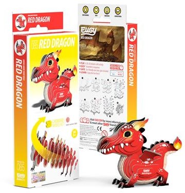 Eugy 3D puzzel - Draak milieuvriendelijk knutselpakket-2