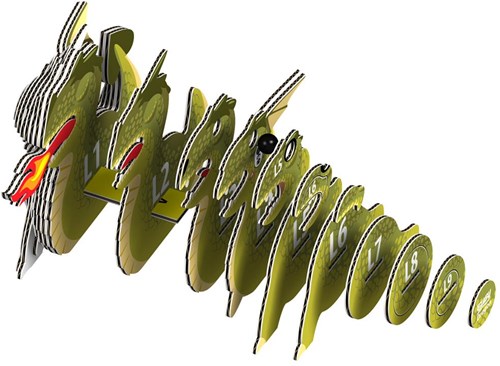 Eugy 3D puzzel - Draak karton milieuvriendelijk speelgoed-3