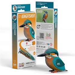 Eugy 3D puzzel ijsvogel - kartonnen bouwpakket voor kinderen