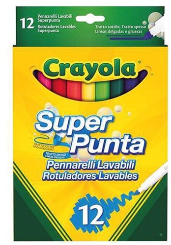 Crayola stiften lavables - 12 kleuren uitwasbaar creatief-3