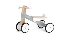 Bajo loopfiets houten ride-on wit-grijs voor kinderen