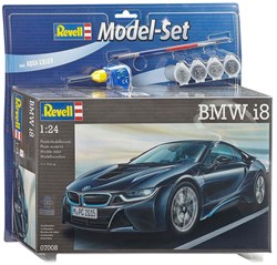 Modelbouwpakket Auto BMW i8 - plastic modelset 1:24 met accessoires