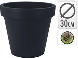 Bloempot Antraciet EK Rond 30X26Cm
