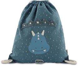 Trixie turnzak blauw - gymtas Mr. Triceratops voor kinderen waterafstotend