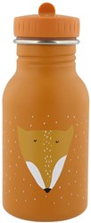 Trixie drinkfles - RVS waterfles voor kinderen - Mr. Fox - 350ml - lekvrij - oranje