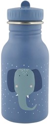 Trixie drinkfles RVS waterfles voor kinderen 350ml Mrs. Elephant blauw