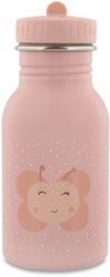 Trixie drinkfles kind RVS 350ml Mrs. Butterfly roze lekvrij vlinder