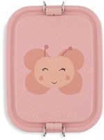 Trixie brooddoos lunchbox voor kinderen - Mrs. Butterfly - RVS - roze vlinder