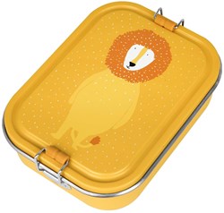 Trixie brooddoos groot - lunchbox RVS voor kinderen Mr. Lion geel