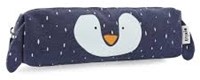 Trixie lange pennenzak - Mr. Penguin blauw knutsel etui